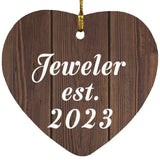 Jeweler Established Est. 2023 - Heart Ornament D
