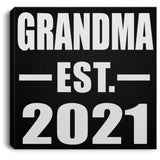 Grandma Established EST. 2021 - Canvas Square