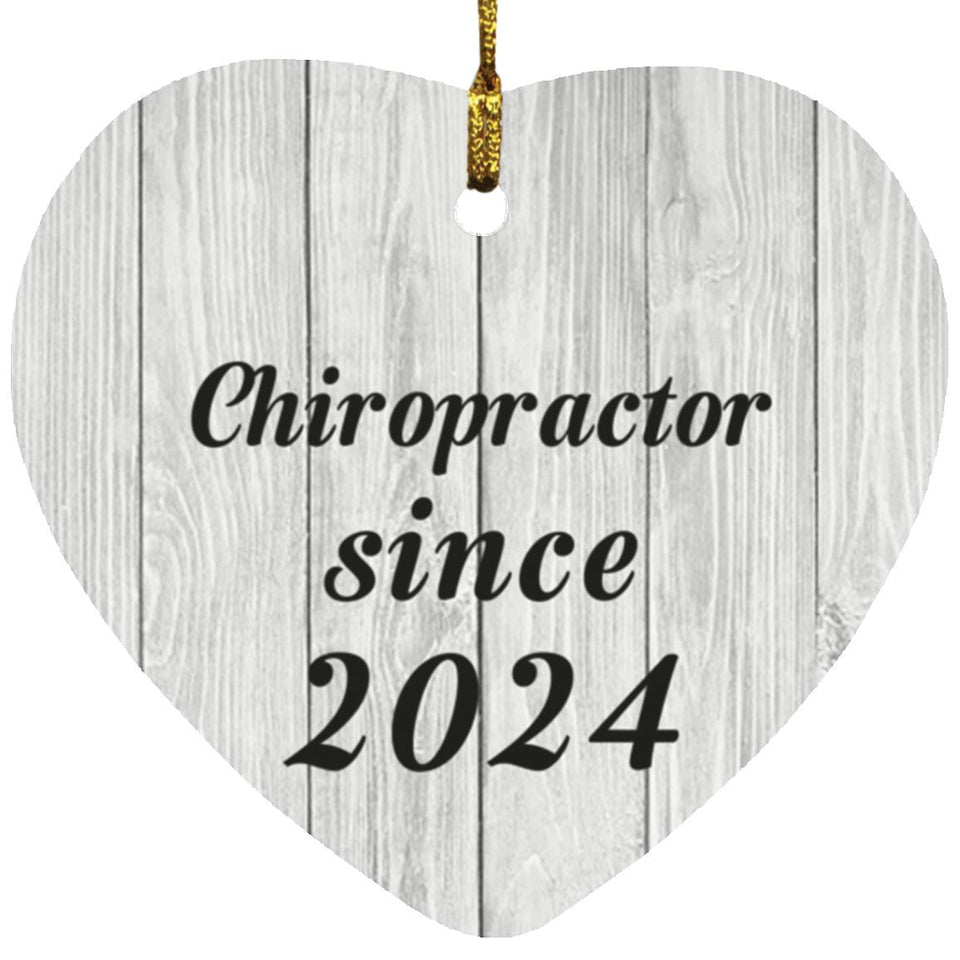 Chiropractor Since 2024 - Heart Ornament F