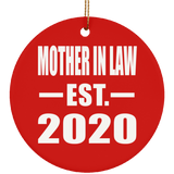 Mother In Law Established EST. 2020 - Circle Ornament