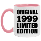 25th Birthday Original 1999 Limited Edition - 11oz Accent Mug Pink