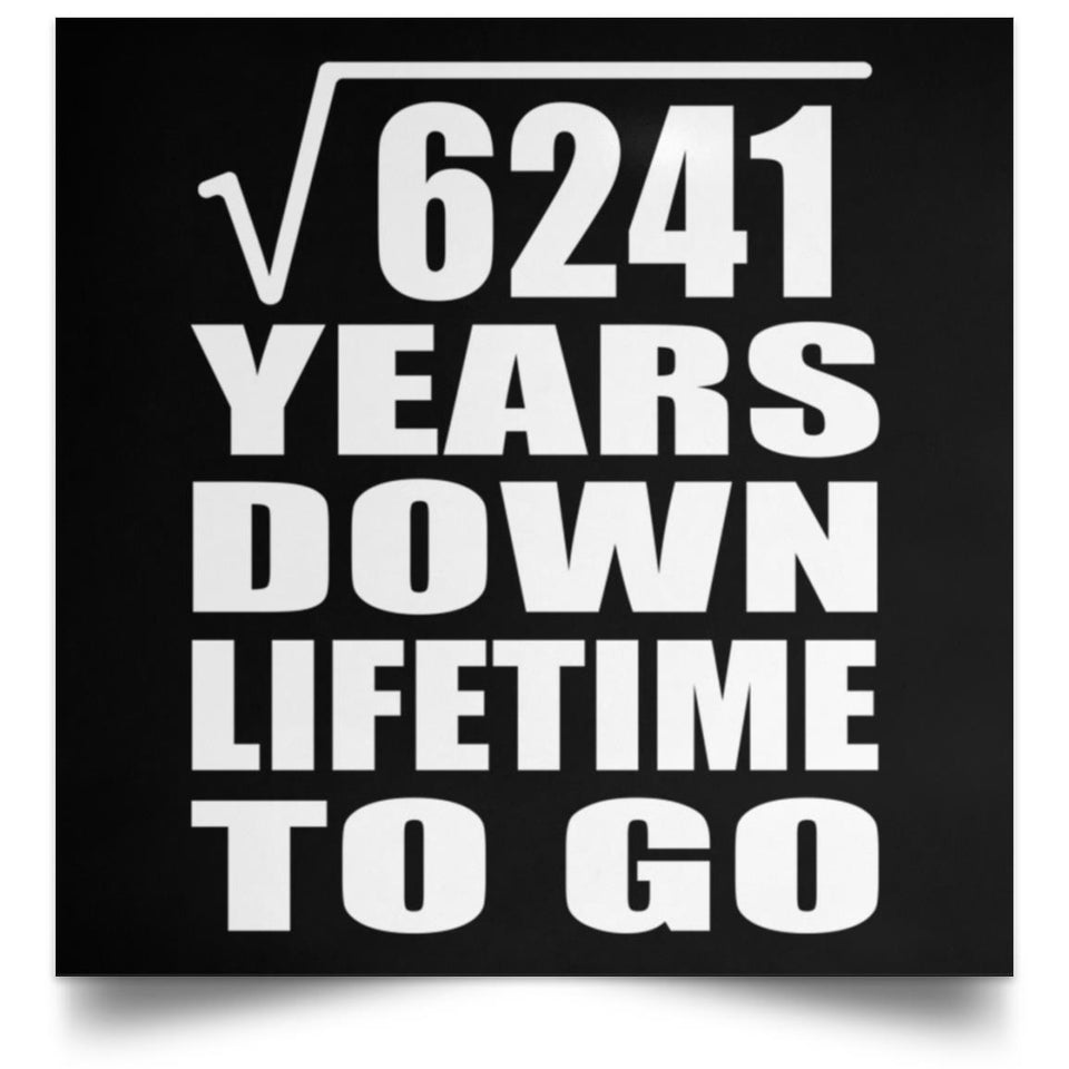 79th Anniversary Square Root of 6241 Years Lifetime To Go - Poster Square