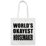 World's Okayest Housemaker - Tote Bag White