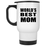 World's Best Mom - White Travel Mug