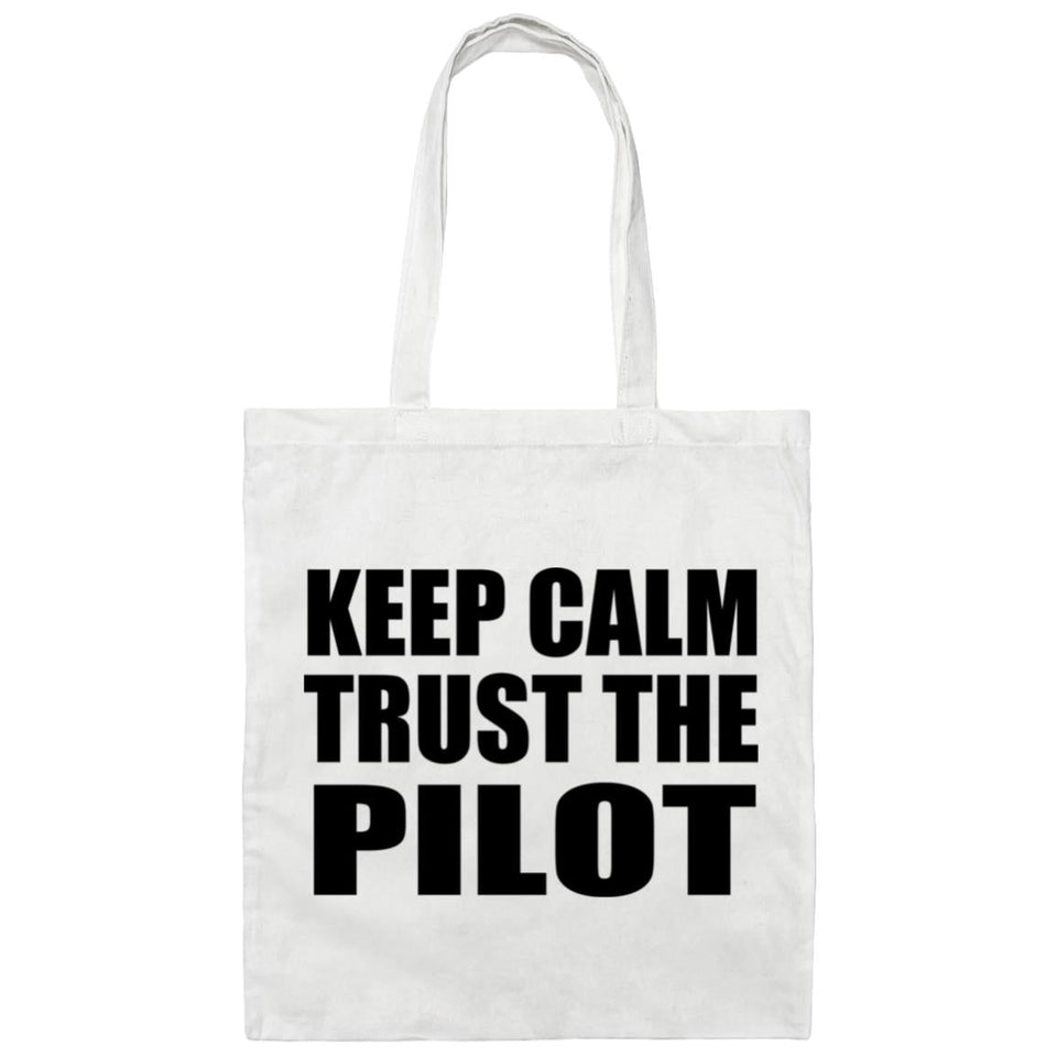 Keep Calm and Trust The Pilot - Tote Bag White