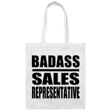 Badass Sales Representative - Tote Bag White