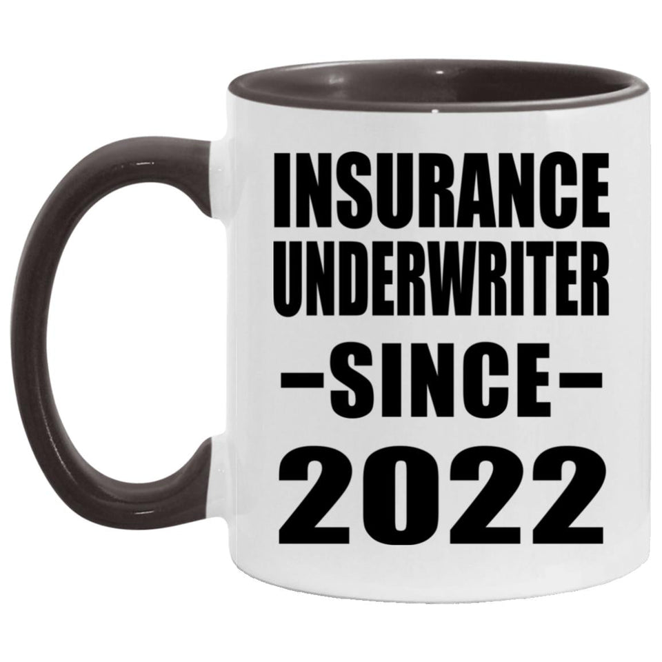 Insurance Underwriter Since 2022 - 11oz Accent Mug Black