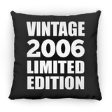 18th Birthday Vintage 2006 Limited Edition - Throw Pillow Black