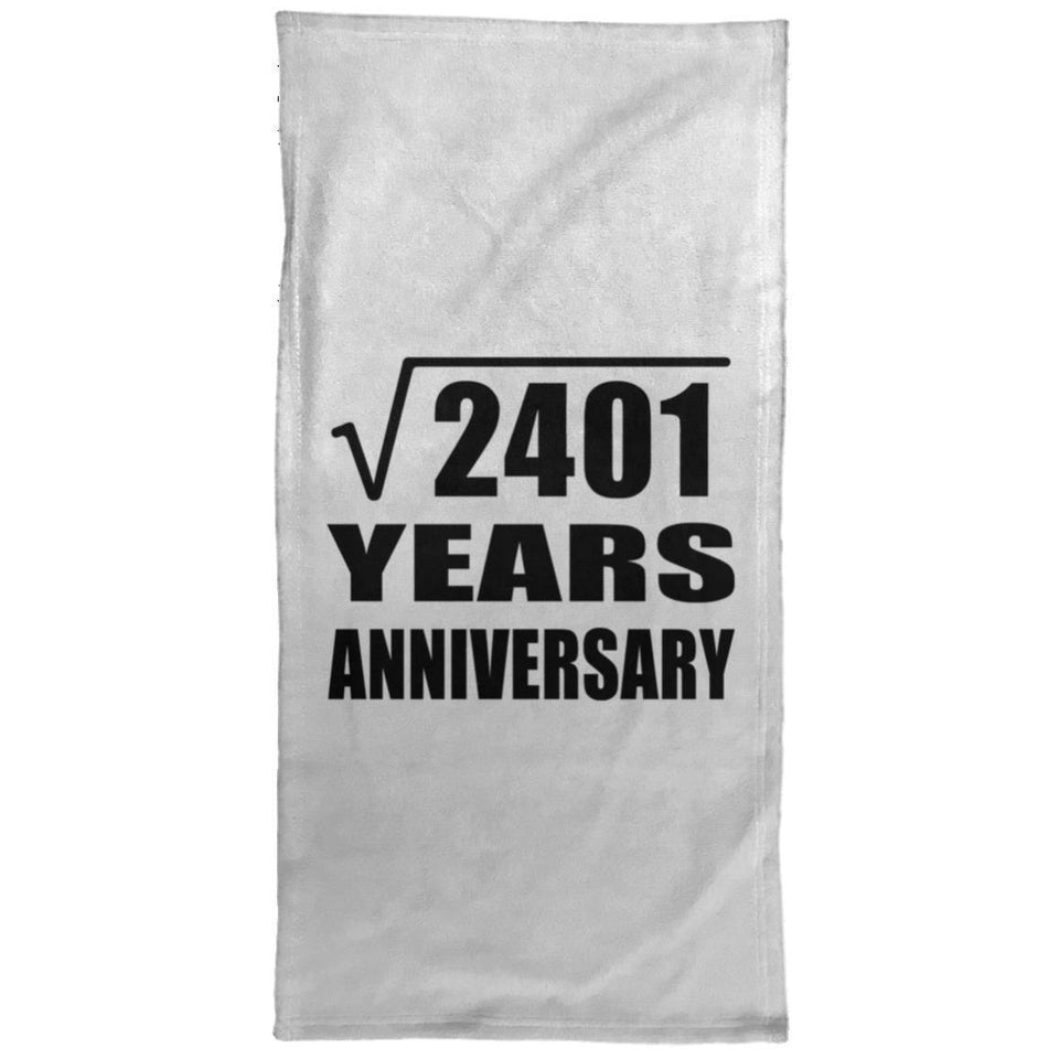 49th Anniversary Square Root of 2401 Years Anniversary - Hand Towel
