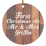 First Christmas As Mr & Mrs Griffin - Circle Ornament E