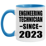 Engineering Technician Since 2023 - 11oz Accent Mug Blue