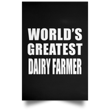 World's Greatest Dairy Farmer - Poster Portrait