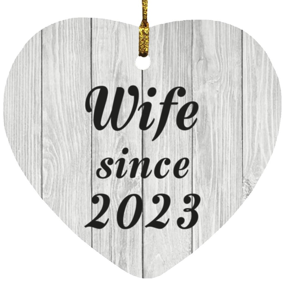 Wife Since 2023 - Heart Ornament F