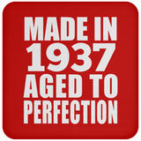 87th Birthday Made In 1937 Aged to Perfection - Drink Coaster