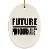 Future Photojournalist - Oval Ornament