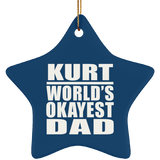 Kurt World's Okayest Dad - Star Ornament