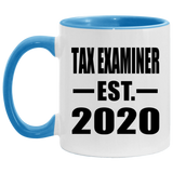 Tax Examiner Established EST. 2020 - 11oz Accent Mug Blue