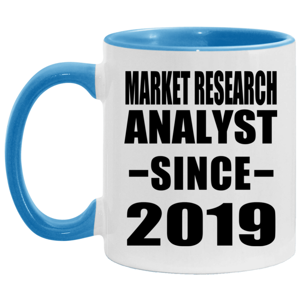 Market Research Analyst Since 2019 - 11oz Accent Mug Blue