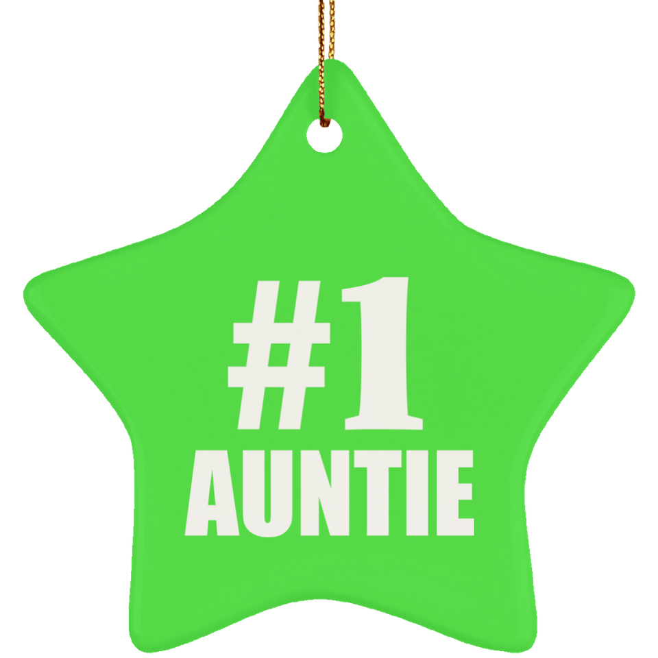 Number One #1 Auntie - Star Ornament