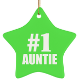 Number One #1 Auntie - Star Ornament
