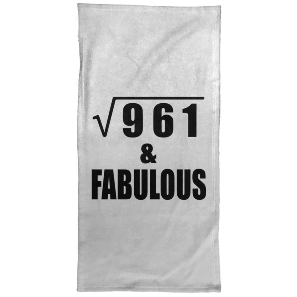 31st Birthday Square Root of 961 & Fabulous - Hand Towel