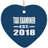 Tax Examiner Established EST. 2018 - Heart Ornament