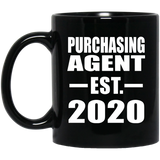 Purchasing Agent Established EST. 2020 - 11oz Coffee Mug Black