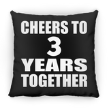 3rd Anniversary Cheers To 3 Years Together - Throw Pillow Black