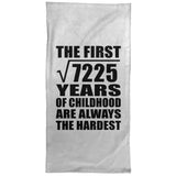 85th Birthday Square Root of 7225 Years of Childhood - Hand Towel