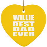 Willie Best Dad Ever - Heart Ornament