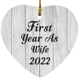 First Year As Wife 2022 - Heart Ornament F