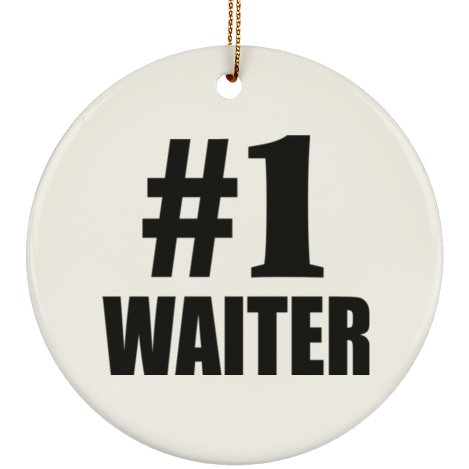 Number One #1 Waiter - Circle Ornament