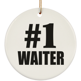 Number One #1 Waiter - Circle Ornament