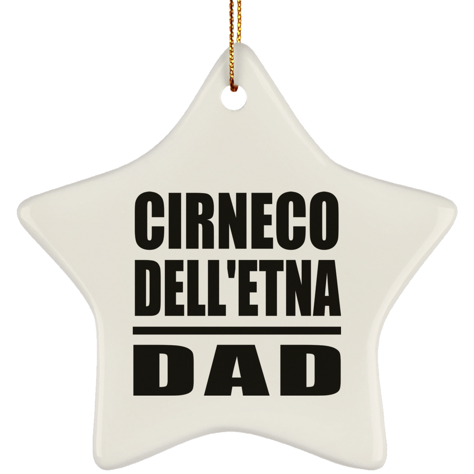 Cirneco Dell'etna Dad - Star Ornament