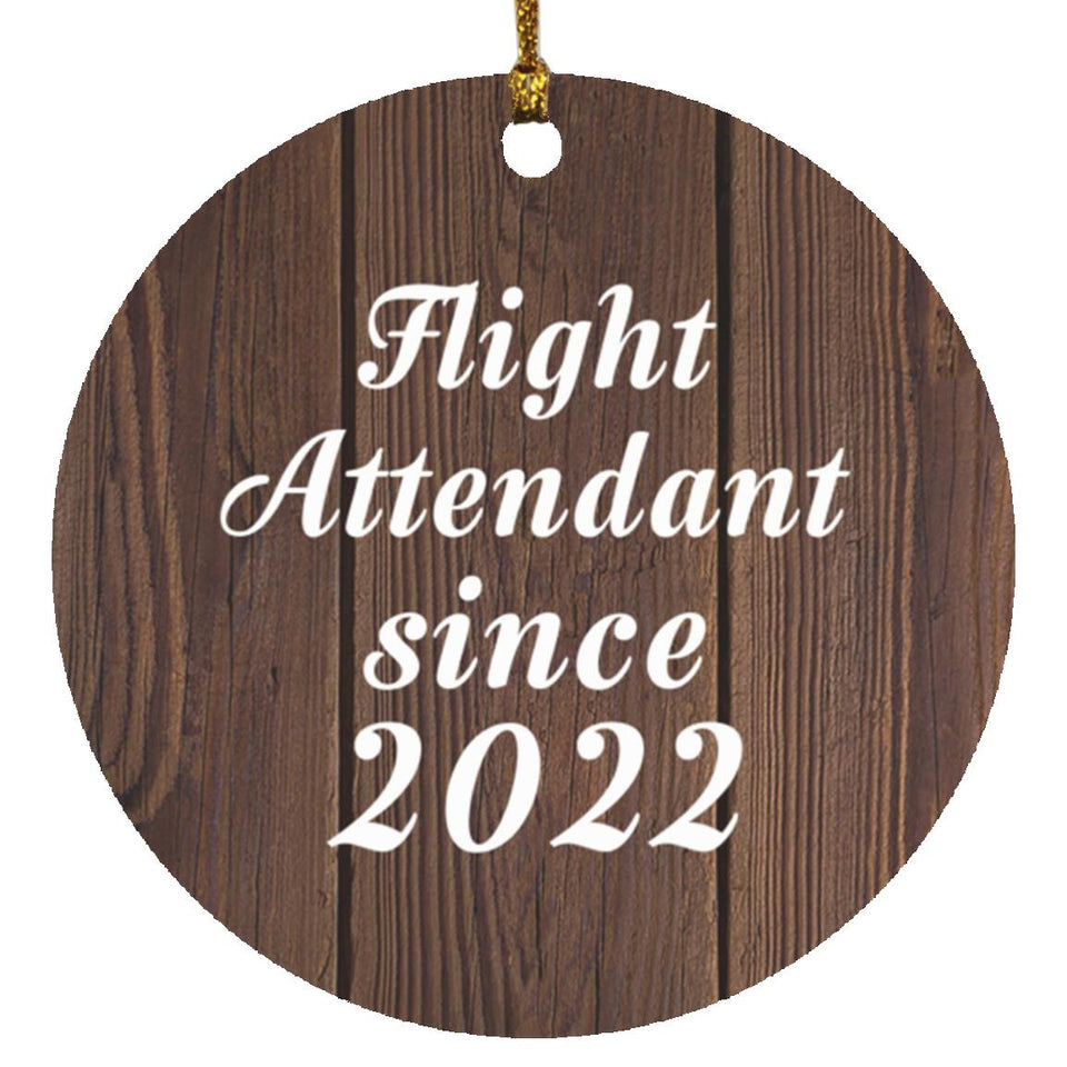 Flight Attendant Since 2022 - Circle Ornament D