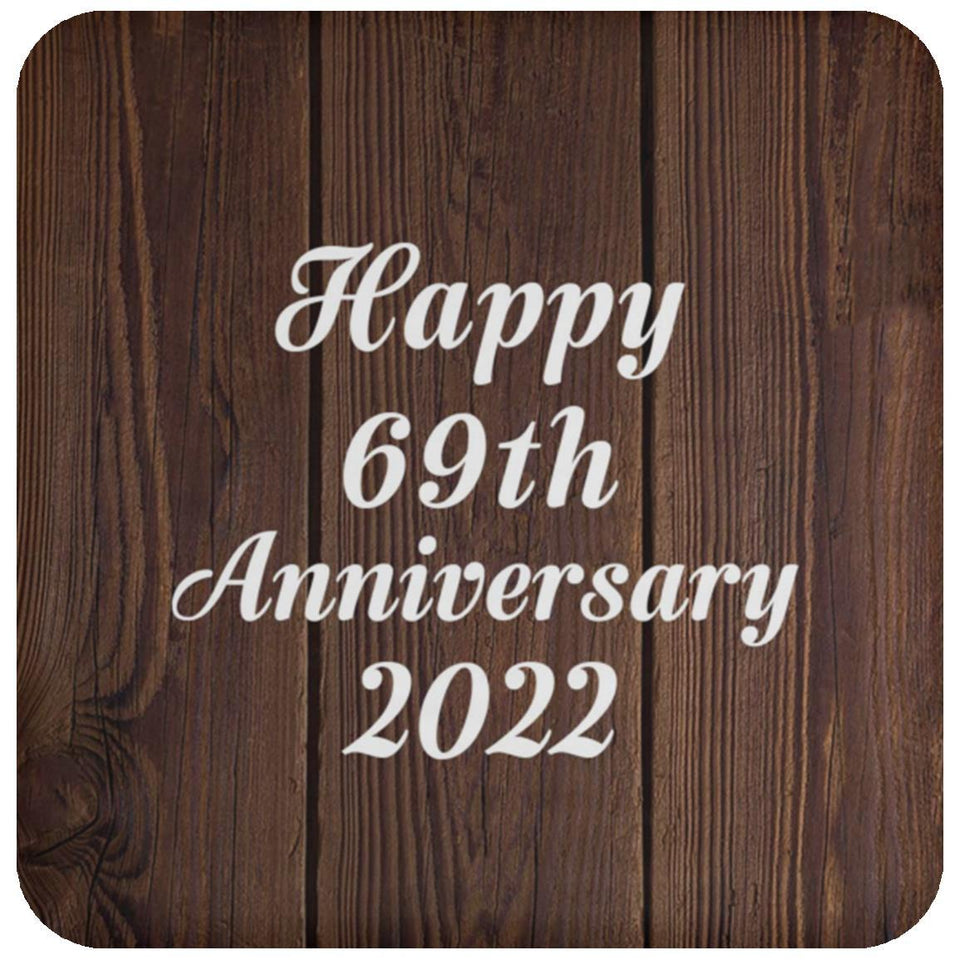 Happy 69th Anniversary 2022 - Drink Coaster D