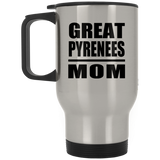 Great Pyrenees Mom - Silver Travel Mug