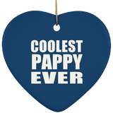 Coolest Pappy Ever - Heart Ornament
