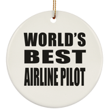 World's Best Airline Pilot - Circle Ornament