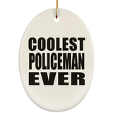 Coolest Policeman Ever - Oval Ornament