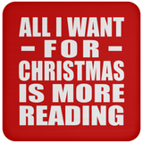 All I Want For Christmas Is More Reading - Coaster