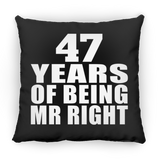 47th Anniversary 47 Years Of Being Mr Right - Throw Pillow Black
