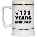 11th Anniversary Square Root of 121 Years Anniversary - Beer Stein