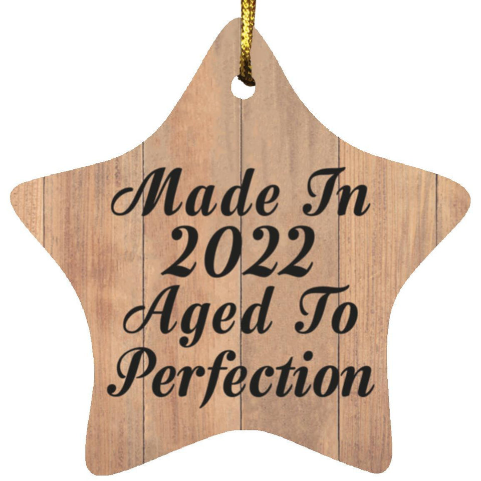 2nd Birthday Made In 2022 Aged To Perfection - Star Ornament C