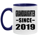 Granddaughter Since 2019 - 11oz Accent Mug Purple