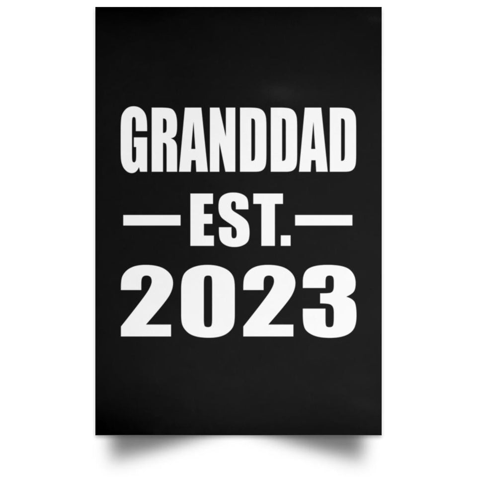 Granddad Established EST. 2023 - Poster Portrait