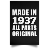 87th Birthday Made in 1937 All Parts Original - Poster Portrait