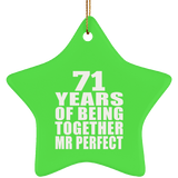 71st Anniversary 71 Years Of Being Mr Perfect - Star Ornament