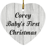 Corey Baby's First Christmas - Heart Ornament F