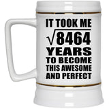 92nd Birthday Took Square Root of 8464 Years To Awesome - Beer Stein
